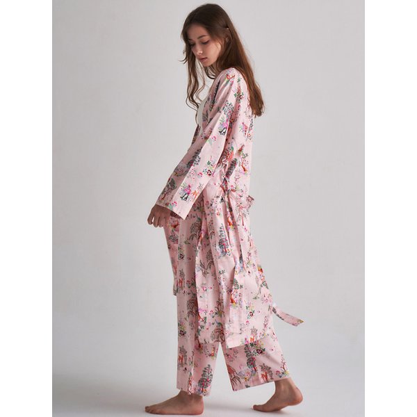 더 로브 판타지가든 패턴 여성 가운