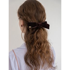 Velvet ribbon knot hairpin (2colors)