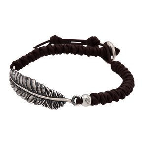 925 Silver Feather Bracelet 16 -Male/Female