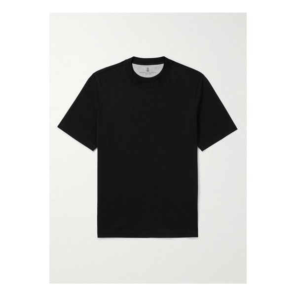 남성 코튼 저지 티셔츠 블랙 1647597328857536