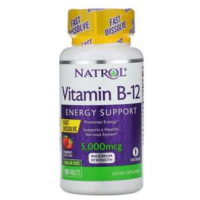 미국직구 Natrol 나트롤 비타민B12 딸기맛 5000mcg 100정