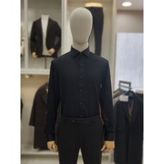 [시흥점] [AND Z(앤드지)] 블랙 세미와이드 스판 무지 셔츠 (BZD5WD1201 BK)