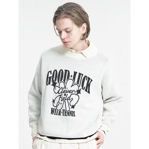 Good Luck Clover Graphic Knit_Ivory