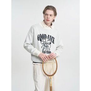 Good Luck Clover Graphic Knit_Ivory