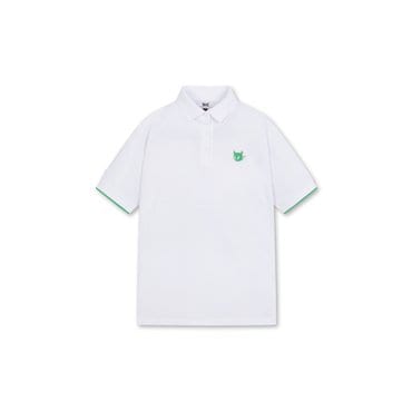 왁 골프 (WWTCM24201WHX)여성 WAACKY Pique Loose Fit SS 폴로 티셔츠