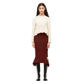 Ashe Knit Mermaid Skirt_Wine