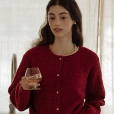 Alpaca candy cardigan_Red