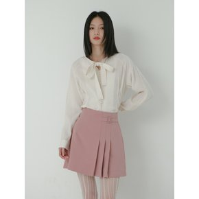 SIDE PLEATS POINT SKIRT_PINK