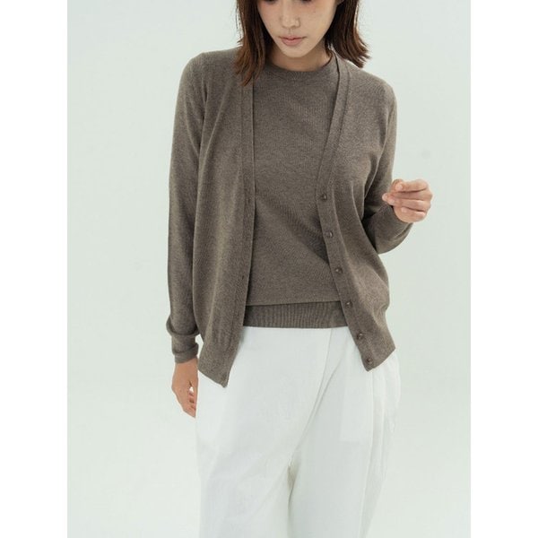 5부라운드  와이 가디건  앙상블 니트 세트  13color