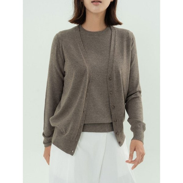 5부라운드  와이 가디건  앙상블 니트 세트  13color