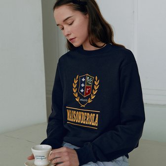 로라로라 PREPPY LOGO SWEATSHIRTS NAVY