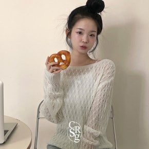 / 살탐방지 조녜핏 빈티지 칸토 시스루 긴팔니트