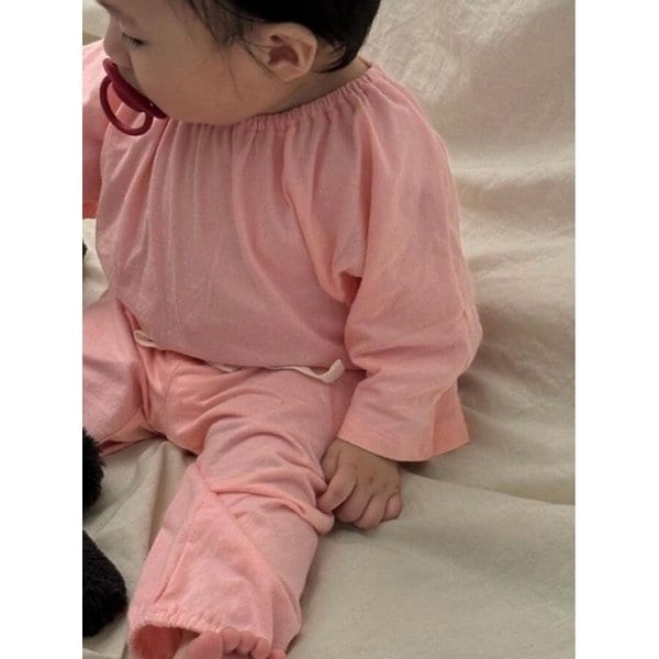 Colored shirring set up_pink