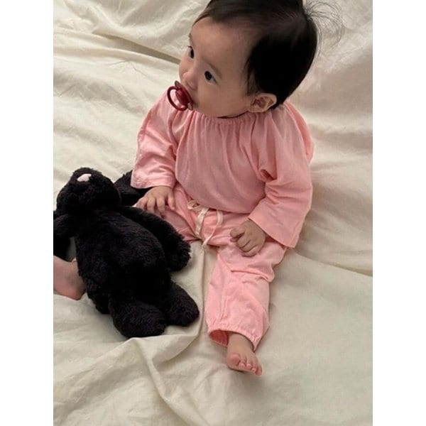 Colored shirring set up_pink