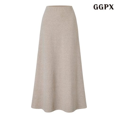 GGPX 기모 허리 밴딩 롱 스커트 (GPDWH006D)