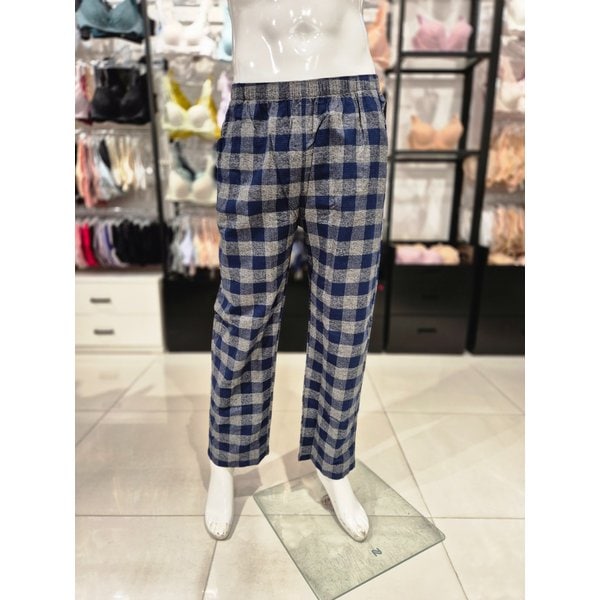 [시흥점] S 와코루 ) 면 선염 기모 체크 남자 홈웨어 바지 WPA546MP-NB