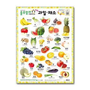 룰루랄라 사운드 벽보-과일 채소 (양면벽보)