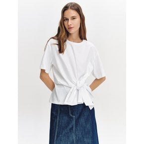 Waist Tied Detail T-shirts OFF WHITE