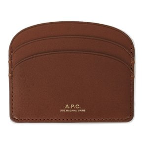 22FW 아페쎄 로고 하프문카드지갑 브라운 PXAWV F63270 CAD