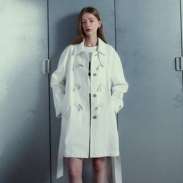 뮤제 [ESSENTIEL] LAFAYETTE Mac Trench Duffle Coat_White