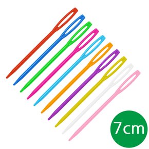 (플라스틱 돗바늘 2호 -색상임의) 7cm