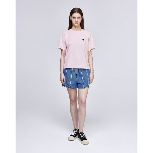 [파주점] 지제로 팬서 슬림핏 티셔츠 라이트 핑크 WH3TS817LP