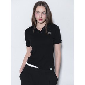 CLOVER KARA BUTTON TSHIRT_BLACK