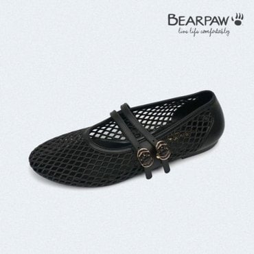 베어파우 AVA 여성 블랙 젤리슈즈 메리제인 K3018001RB-W