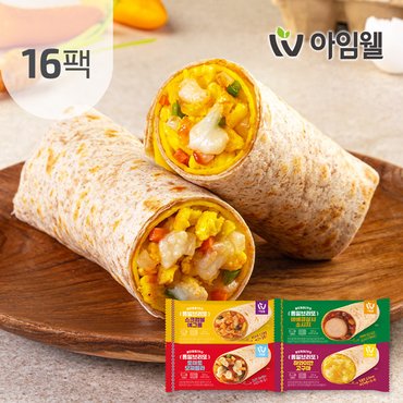 아임닭 닭가슴살 통밀브리또 120g 4종 16팩