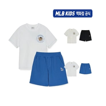 MLB키즈 [백화점 공식] 25SS 모노베어 티셔츠 세트 (3color) 7AS1C0153