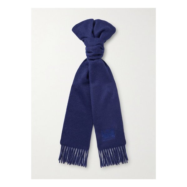 로고 자수 프린지 캐시미어 스카프 46376663162903496