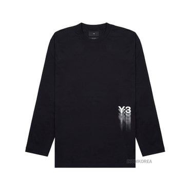 Y-3 남성 그래픽 롱 슬리브 긴팔 티셔츠 IZ3122 BLACK