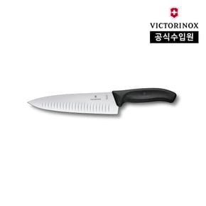 [공식] 스위스 클래식 세로 홈 식도 엑스트라 와이드 카빙 나이프 - 20cm 블랙 6.8083.20G