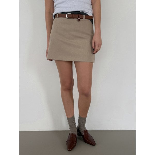 시그니처 미니스커트 베이지