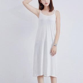여성 여름 롱 슬립 바캉스 루즈핏 민소매 나시 원피스