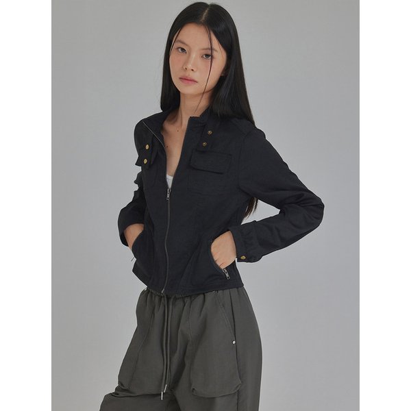 싱글 나일론 라이더 자켓_T521OT800