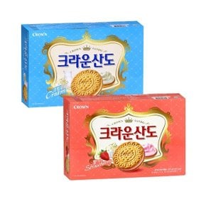 크라운 산도 크림 323g 1개 + 딸기 323g 1개 / 사무실 간식_