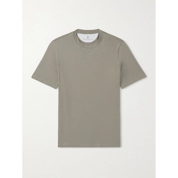 브루넬로쿠치넬리 코튼 저지 티셔츠 46376663163000280