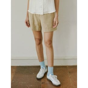 24 summer Roll-up half banding short pant_Beige