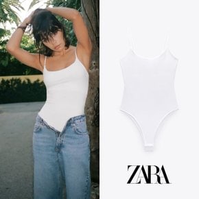 ZARA 자라 스트랩 화이트 바디수트