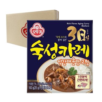 오뚜기 3일 숙성카레 고형 약간매운맛 100g 18개입 [박스]