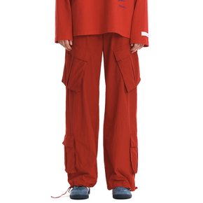 Bode Wide Cargo Pocket Pants (Red)