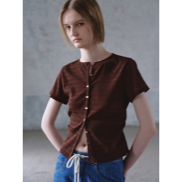 ButtonUp Crease Top  Brown (KE6340M02D)
