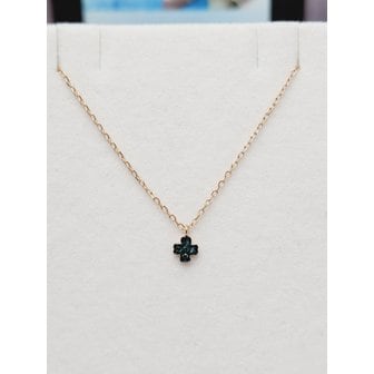 로제도르 [여주점] FNPR-A-1388 14K 로즈골드  블루 다이아몬드 미니 십자가 목걸이 (211800303)