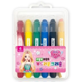 해피 스텔라 부드러운 크레용 기본 6색