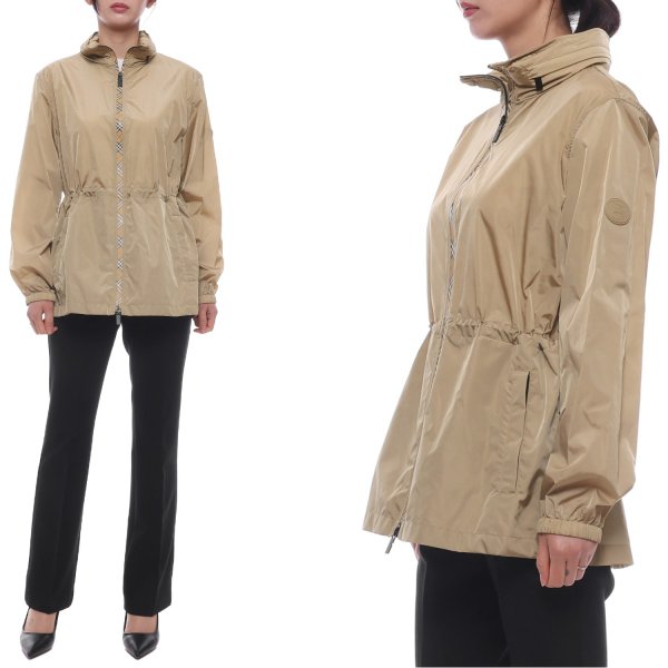 [부산점] 26SS 여성 체크 나일론 점퍼 (8113107 FLAX BEIGE 26S)