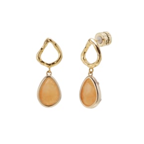 그레이스밍 티케 드롭 귀걸이-레드어벤츄린 / Graisming Tyche Drop Earring - Red Aventurine