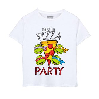  영국직구 닌자터틀스 틴에이지 뮤턴트 닌자 터틀즈 남아용 라이프 오브 더 피자 파티 티셔츠