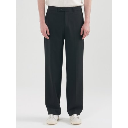 컴스페이스1980 [M~5XL]컴포트 와이드 하프밴딩 슬랙스_블랙
