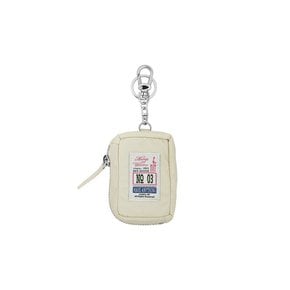 label key ring pouch-ivory